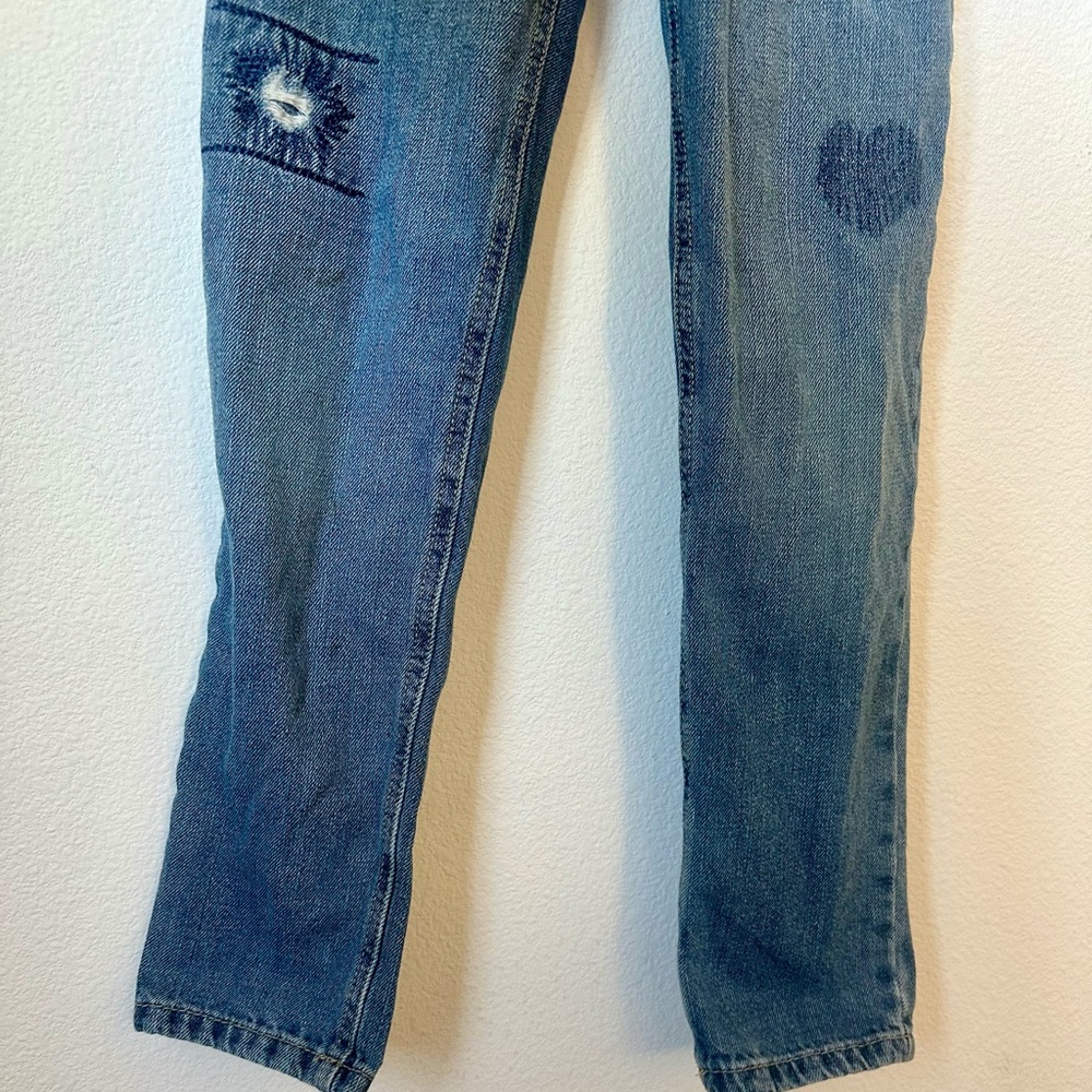 Jordache Distressed Denim Overalls Size L/G 10-12 - Picture 9 of 11